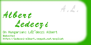 albert ledeczi business card